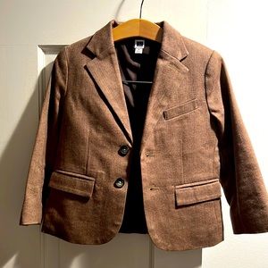 Janie and Jack Size 4 - boys blazer brown